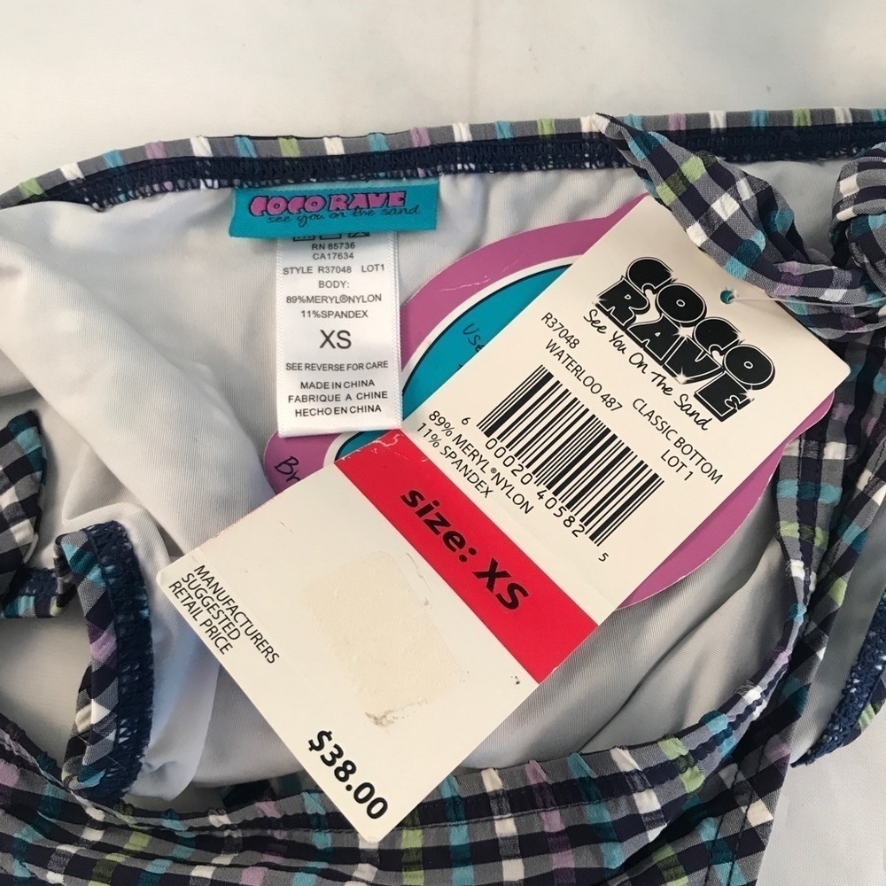 Coco Rave Gingham Classic Bikini Bottom - Picture 3 of 3